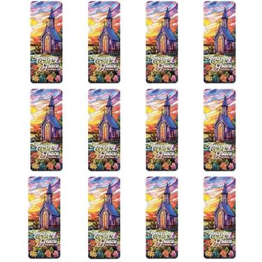 Imagem de Dicksons, Hinos clássicos, marcador de livro cristão inspirador para livros, bíblias, diários, agendas, notas, papel laminado de 6 x 18 cm, Amazing Grace, pacote com 12