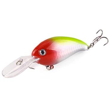 Imagem de ZZTWER 1 Isca de pesca de manivela 10 cm 14 g Isca rígida artificial para robalo, lúcio, pesca marítima