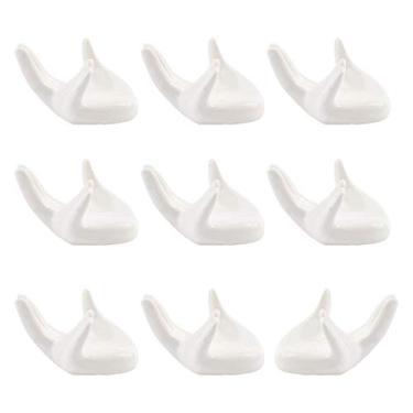 Imagem de AHANDMAKER 8 Packs Ceramic Air Plant Holder, Hand Shape Tillandsia Airplant Container Pot, Home Office Decoration Supplies for Desk Table Shelf, White