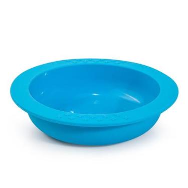 Imagem de Prato Infantil Em Silicone Azul Silicone Line Moda do Chef