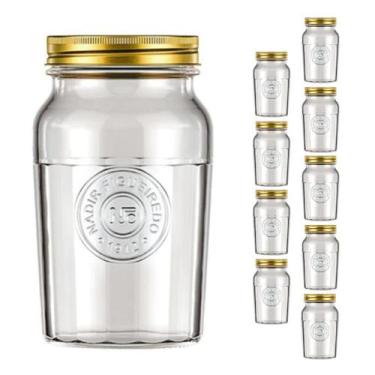 Imagem de Pote Vidro 1,5L Americado Cereal Retro Vintage Bolacha 9Un - NADIR FIG