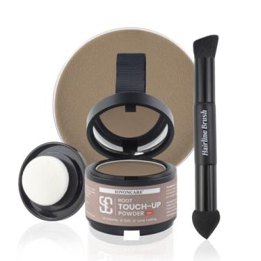 Imagem de SOVONCARE Pó molhado para mulheres e homens - Pó de retoque de raiz de cabelo para cobertura grisalha, queda de cabelo e manchas carecas, permanece o dia todo - cobertura instantânea da raiz, inclui