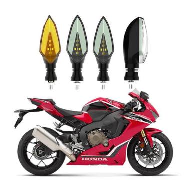 Imagem de KIT 4 Setas Sequenciais Pisca de Led Modelo P35 Para Moto Honda CB 100