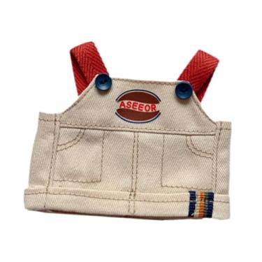 Imagem de MERIGLARE Roupas de boneca, roupas de boneca para crianças, acessórios de pelúcia, brinquedos DIY destacáveis, saia de macacão para bonecas de 6,69 polegadas