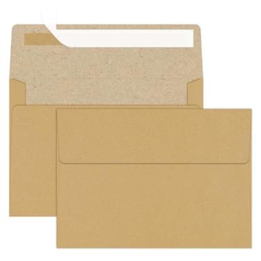 Imagem de Ouzoustate 100 pacotes de envelopes kraft, 12 x 17 cm, envelopes A7 para convite de cartão, casamento, festa de aniversário, chá de bebê