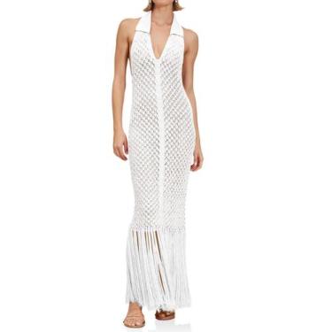 Imagem de Vestido maxi de praia com capa de maiô Saodimallsu White Women