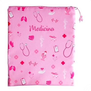 Imagem de Matellassê - Porta Jaleco Enfermagem Medicina Porta Estetoscópio Organizador de bolsa Necessaire Personalizado Biomedicina Fisioterapia Veterinária Odontologia Nutrição (MEDICINA)