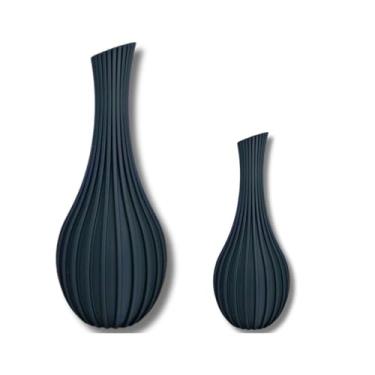 Imagem de Kit 2 Vasos Jarro Espiral Para Flores Artificiais Decoração