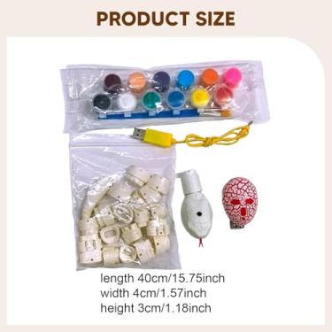 Imagem de YIJU de controle remoto DIY RC Animal Brincadeira Presente Pintura à mão Grafite com 12 cores Tintas Truque assustador Brinquedo Réptil eletrônico, Cascavel