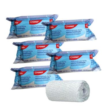 Imagem de Atadura Gessada 10cm x 3m – Gesso Ortopédico para Fraturas 5 Unidades