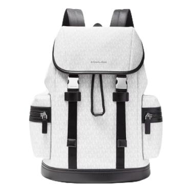 Imagem de Michael Kors Mochila masculina Signature Cooper em branco brilhante