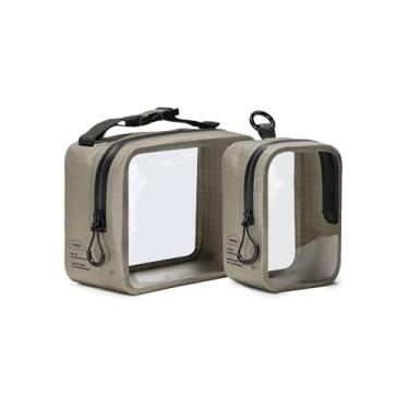 Imagem de bitplay AquaSeal Conjunto de 2 bolsas de armazenamento à prova d'água, 500 ml + sacos secos reutilizáveis de 1500 ml, zíperes herméticos certificados IPX8, organizador de viagem de TPU para caminhadas