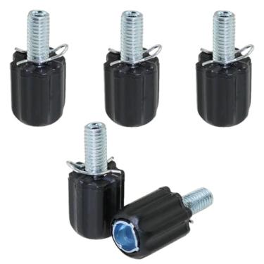 Imagem de 5 peças do ajustador de barril do desviador traseiro, cabo de mudança de substituição, índice de tubo descendente, parafuso de extremidade de ajuste M5 para desviador traseiro de bicicleta, caixa de