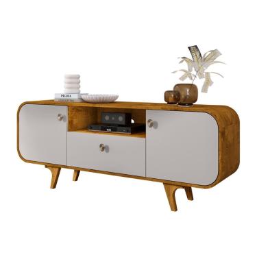 Imagem de Rack Noronha TV 55 Polegadas com Pés de Madeira Maciça