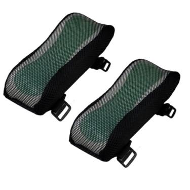 Imagem de Almofada Apoio Braço Cotovelo Cadeira Escritório Espuma Memória Confortável(Verde Gel,2 Peças)