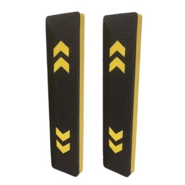 Imagem de Protetor Para-choque de Parede em EVA, Preto e Amarelo, para Garagem e Estacionamento, 2 Unidades