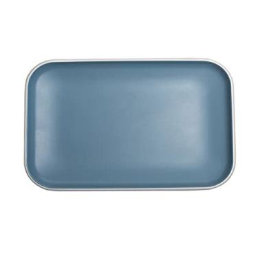 Imagem de Bandeja e prato de servir vegetais, bandeja de lanche de plástico retangular de cor sólida espessada, bandeja de café da manhã, decoração elegante de fazenda, travessas de servir, decoração de mesa de