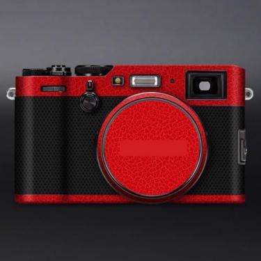 Imagem de X100F Película antiarranhões para câmera FujiFilm X 100F Vinil Wrap Film Protector Coat Acessórios de Fotografia Adesivo X-100F (Couro Vermelho)