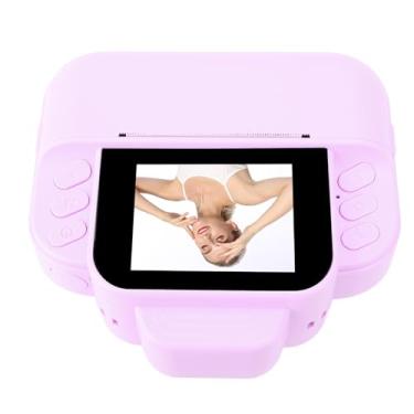 Imagem de Akozon Câmera de Impressão Instantânea Com Tela de 2,4 Polegadas, Lapso de Tempo de 1080p, Impressão Térmica, Vários Filtros, Brinquedo Portátil de Câmera de Viagem para Estudantes (tolet)