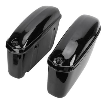 Imagem de Luocute Universal Motorcycles Hard Saddle Bags Trunk, Caixa Lateral de Armazenamento de Bagagem 22L Com Trava e Substituição do Kit de Montagem, Powersports Saddle Bags