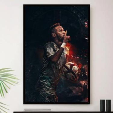 Imagem de Genérico, Quadro Neymar Jr Arte Gol Craque Decorativo A4 23x33cm
