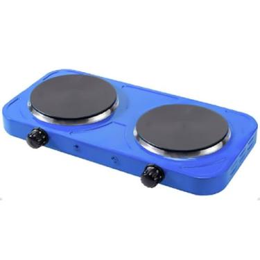 Imagem de Fogareiro De Indução Fogão Portátil Elétrico 2 Bocas 2000w De Potencia Linha Premium(AZUL,220V)