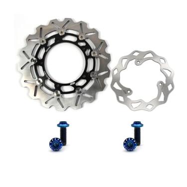 Imagem de Discos de freio dianteiro e traseiro Arashi Rotores com parafusos de montagem para Yamaha MT03 FZ03 2016-2023, YZF R3 2015-2023 ABS incluído, peças de reposição de motocicleta