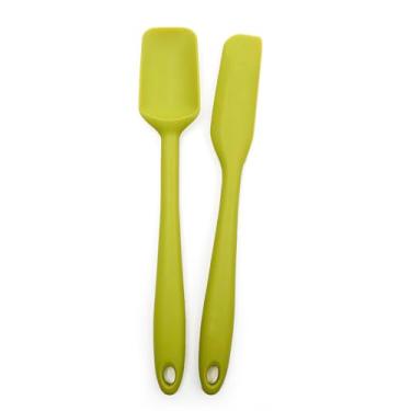 Imagem de RSVP International Espátula de silicone favorita da Ela, verde, 20,32 cm | Silicone sem BPA | Raspe as massas, Ovos, Bolos de gelo e mais | Pode ser lavada na lava-louças e resistente ao calor | Cozinhar, assar e mais