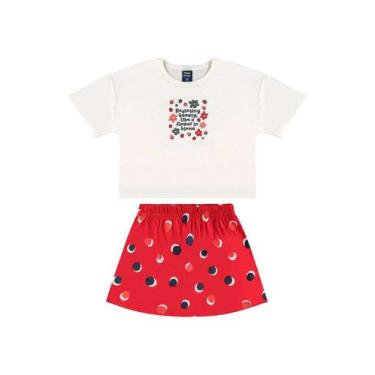 Imagem de Conjunto Cropped e Short-Saia Bee Loop, Bege, 14