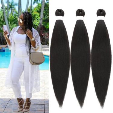 Imagem de Braiding Hair Gozill, pré-esticado, preto, 26 polegadas, 90 g, pacote 
