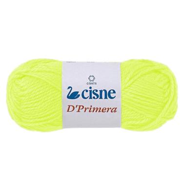 Imagem de Kit 5 Novelos Lã Cisne D`Primera Cor 254 Amarelo Neon