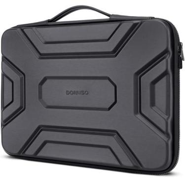 Imagem de Bolsa para laptop DOMISO impermeável EVA preta de 14 polegadas
