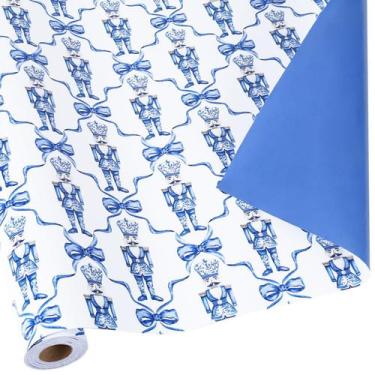 Imagem de Papel de embrulho de Natal LaRibbons reversível 43x100 cm