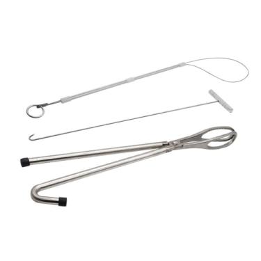 Imagem de Dualoai Kit de ferramentas para obstetrícia de suínos, 3 peças, alicate de obstetrícia, gancho, ferramenta de corda, prático, equipamento veterinário para