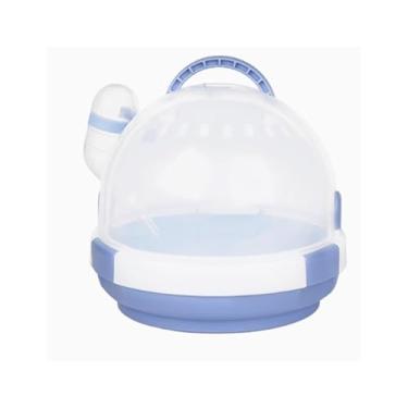 Imagem de Gaiola de pássaros para viagem para papagaios pequenos pássaros ao ar livre bolsa especial portátil para pássaros mini ninho de pássaro (azul)