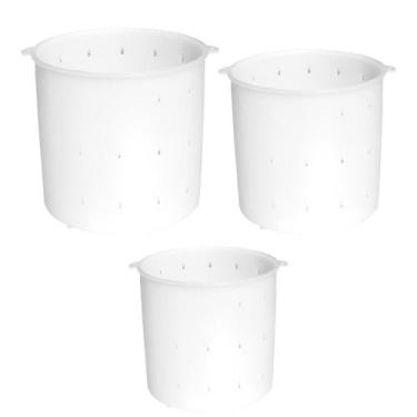 Imagem de Kit 3 Formas para Queijo Injesul 1kg 500g 250g Uso Industrial e Artesa