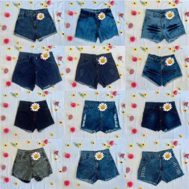 Imagem de Short Jeans Feminino Cintura Alta Bermuda Jeans - Alumale Jeans, 38