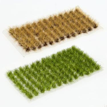 Imagem de 208 peças de 8 mm de altura, diorama, flores, grama, miniatura, grama, estática, para modelo-trem-cenário, jogos de guerra, dioramas e artesanato DIY