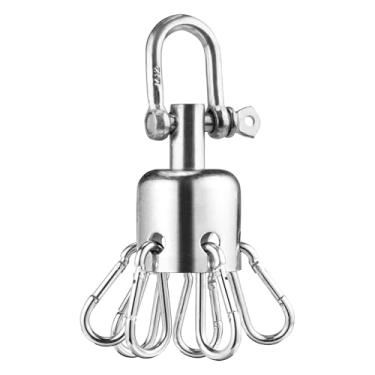 Imagem de UrbanMover Gancho de saco pesado para teto - Suporte giratório de saco de pancadas de aço inoxidável 360°, suporte de feixe de madeira para saco de boxe, bolsa de areia MMA, bolsa de velocidade
