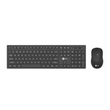 Imagem de Kit teclado e mouse sem fio Lecoo KW201 preto