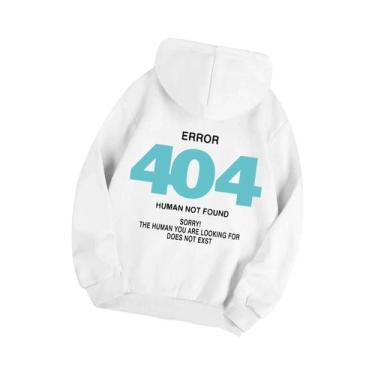 Imagem de Moletom Feminino Com Capuz De Fleece Error 404 Human Not Found S-XXL C
