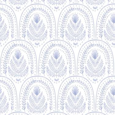 Imagem de Abyssaly Boho Peel and Stick Papel de Parede Azul e Branco Papel de Parede Moderno Papel de Parede Removível Autoadesivo Impermeável Rolos de Vinil para Quarto Banheiro Armários Decoração 44,5 cm x
