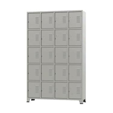 Imagem de Armário Roupeiro De Aço 20 Portas Vestiário Academia Locker Cinza - CO
