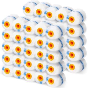 Imagem de Mini rolos de pintura Leumoi 2", microfibra, 50 unidades