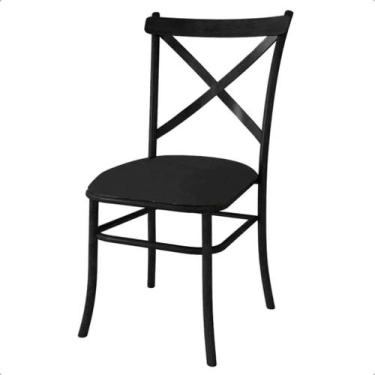 Imagem de Kit 2 Cadeiras Decorlidi Confortavel Estilo Industrial, Estrutura Pret