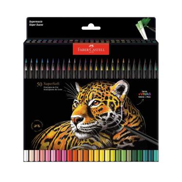 Imagem de LAPIS DE COR 50 CORES SUPER SOFT NOVA EDICAO FABER CASTELL