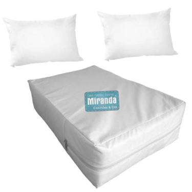 Imagem de Kit Capa Impermeável Para Colchão Casal Antialergica + 02 Capas de Tra