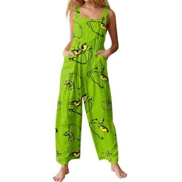 Imagem de Macacão NAMTYQX Christmas Loose Fit Linen Black Friday 2024