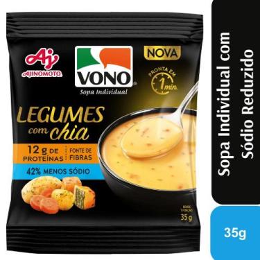 Imagem de Sopa Cremosa Vono Proteína Sabor Legumes Com Chia 35G - AJINOMOTO