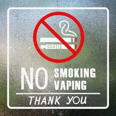 Imagem de Generic 8 adesivos para não fumar, placas de vinil de 15 x 15 cm, para janela de negócios, veículos, edifícios, lojas, restaurantes, ambientes internos e externos